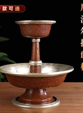 藏传尼泊尔手工雕花锤纹护法杯