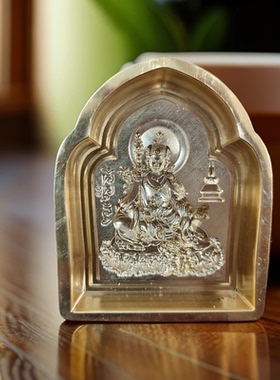 纯铜精品莲花生大士擦擦模具图案清晰小号泥塑莲师佛像复制工具