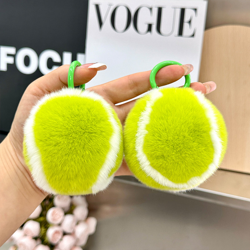 【可爱小网球】ins真獭兔毛网球汽车钥匙扣挂件毛绒球书包包挂饰,服饰配件/皮带/帽子/围巾,包挂件,淘宝优惠券,粉丝福利购,淘宝优惠卷