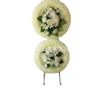 厂家殡仪馆装饰双层不锈钢花圈告别厅高档花圈追悼会花圈