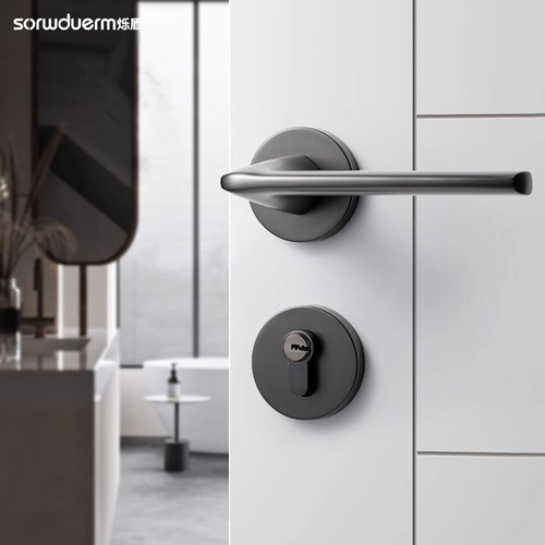 简约室内现代门锁磁吸静音