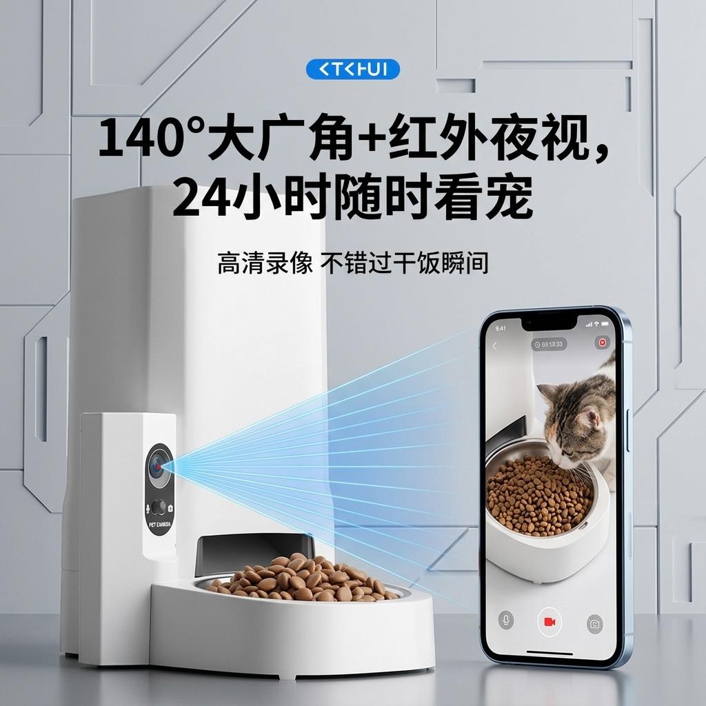 智能宠物自动喂食器摄像