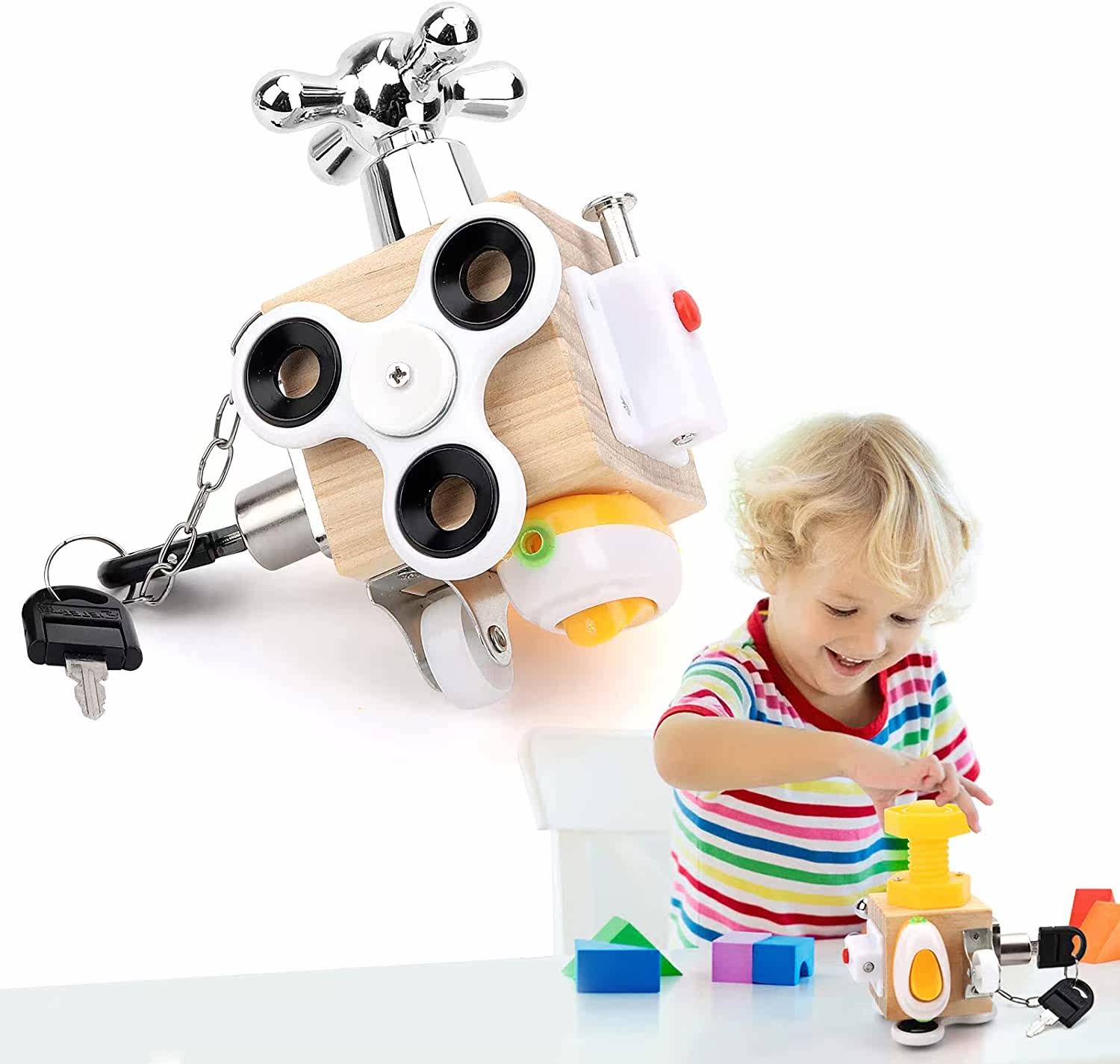 busy cube for kids, montessori toys for 1 2 3 year old kids