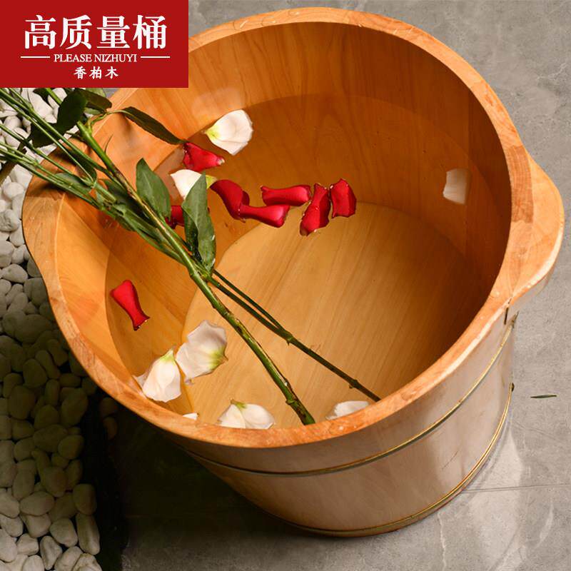 香柏木高档泡脚足浴桶商用足疗木桶双人洗脚盆洗脚木桶大脚浴足桶