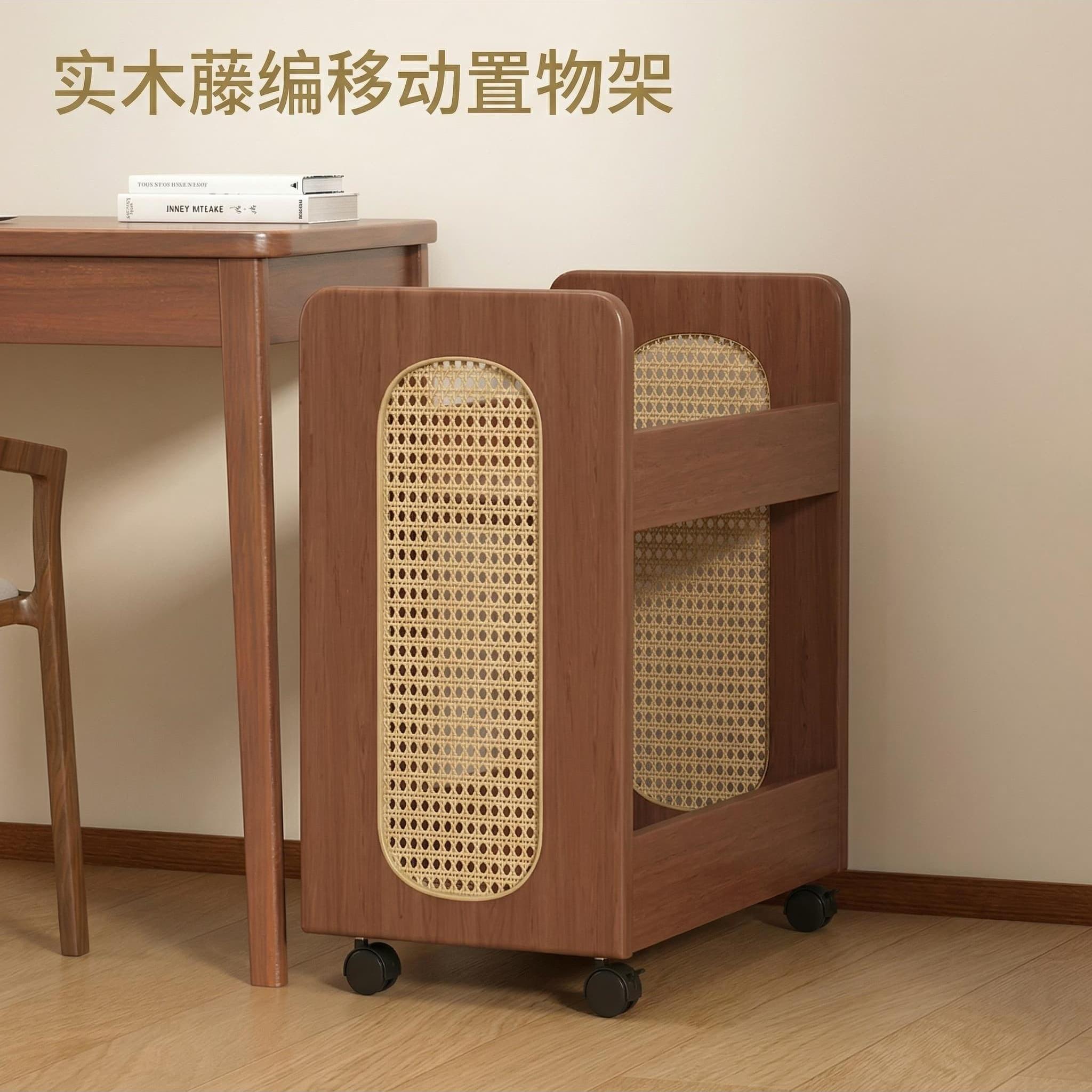 实木书包架落地多层家用儿童绘本收纳架大学生书桌收纳置物整理架