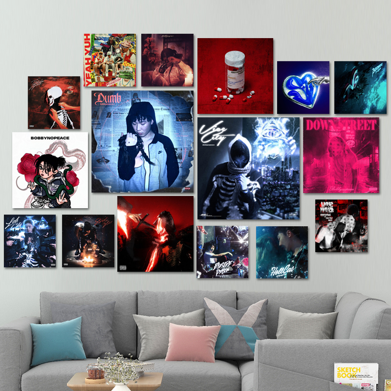 BOBBYNOPEACE鲍比不和平专辑海报吴涵照片嘻哈说唱歌手周边墙贴纸