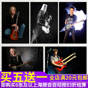 鸡桶哥Buckethead/Neil Zaza/Andy Timmons吉他大师海报墙贴纸画