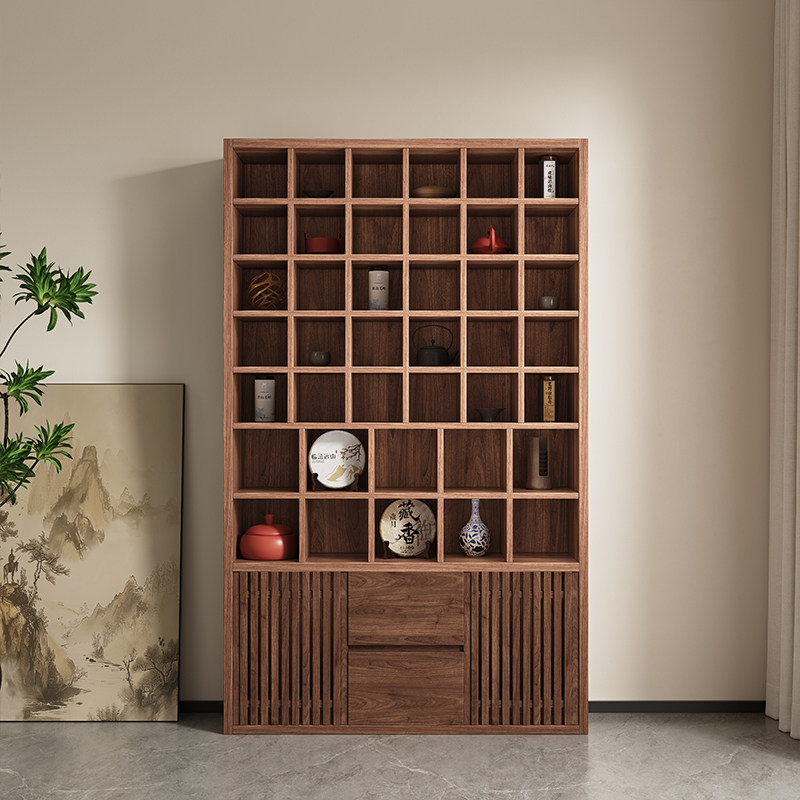 实木博古架茶壶茶杯收纳展示柜