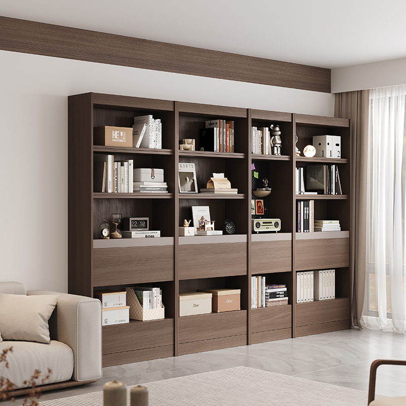 实木书柜学生家用客厅整墙一体