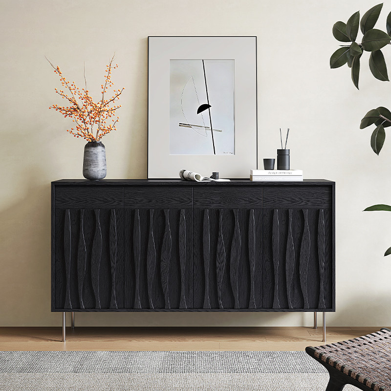 复古实木餐边柜中古风咖啡高级感茶水柜靠墙一体抽屉收纳储物鞋柜,住宅家具,餐边柜,淘宝优惠券,粉丝福利购,淘宝优惠卷