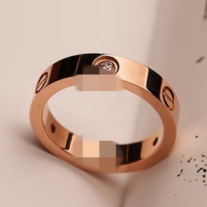 情侣钛钢男 女 玫瑰金送人生日礼物戒指婚戒激光刻字免费个性订制 - 封面