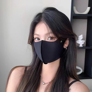 遮阳带孔面罩冰丝3d立体透气 冰皮防晒口罩高颜值防紫外线女新款
