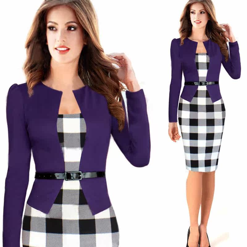 New Fashion 2016 Autumn Style Women Faux Two Piece Dress|ruв категории Женская одежда, женской одежды - от Buy2taobao.com для оказания профессиональной услуги покупки агента Taobao