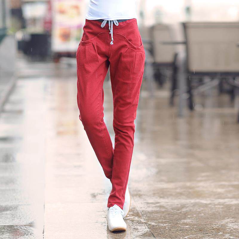 秋花苞哈伦裤女牛仔胯宽腿粗加绒保暖长裤松紧带阔腿宽松韩版休闲|msdalam kategori Butik wanita / wanita, seluar jeans - dari Buy2taobao.com untuk memberikan perkhidmatan ejen Taobao profesional membeli