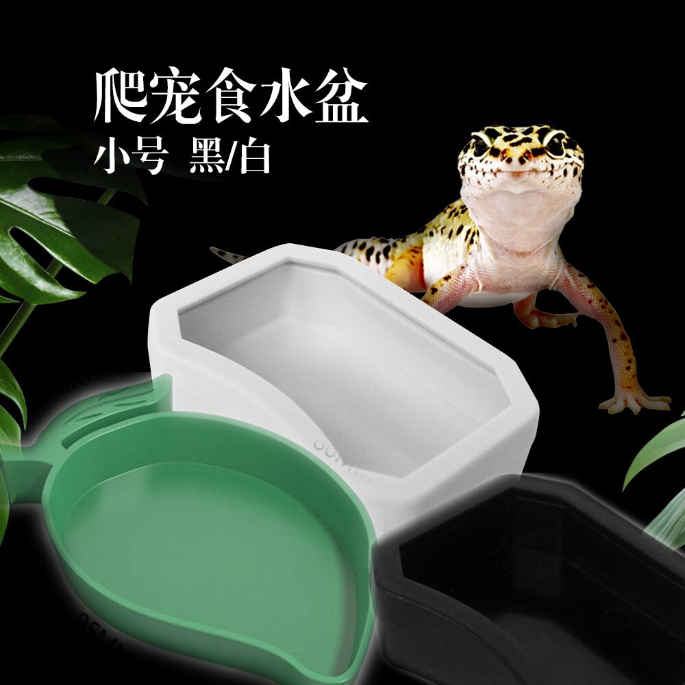 乌龟喂食盘水盆塑料爬虫守宫蜥蜴蛇角蛙爬箱防逃喂食盆喝水盆