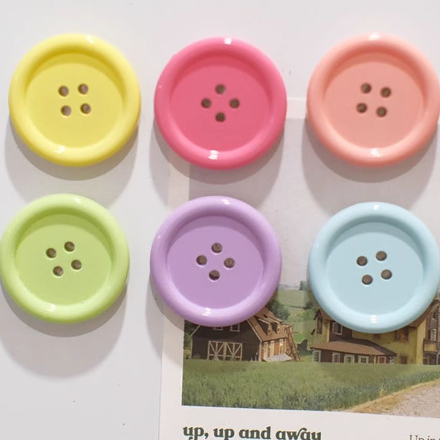 ins糖果彩色纽扣冰箱贴磁贴拍立得照片留言洞洞板磁吸装饰磁力贴~