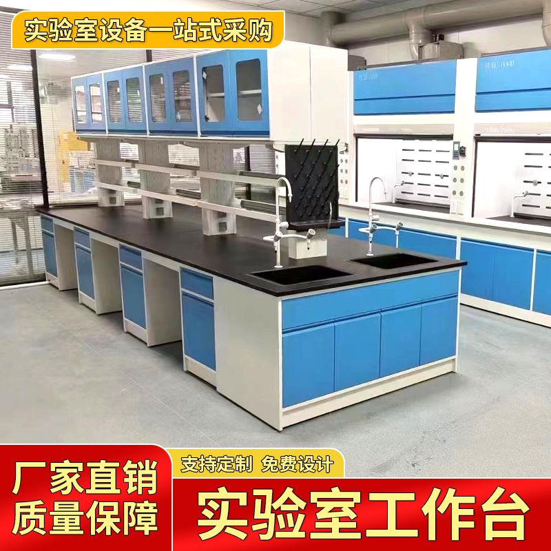 鋼木實驗臺實驗室全鋼工作臺化驗室操作臺PP中央臺邊臺試驗定制
