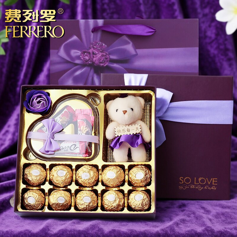 费列罗巧克力礼盒装德芙送老师男女友孩子生日零食糖果情人节礼物