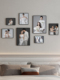 定制照片墙相框组合 婚纱照 家庭肖像印刷和制作儿童照片展示墙