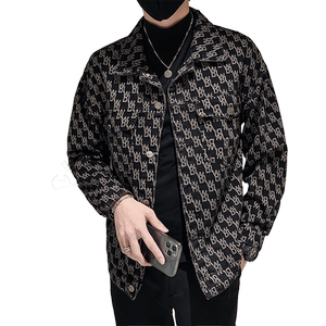 冬季新款印花牛仔夹克外套男加绒加厚潮流牛仔衣  JK951-P95绒115图片
