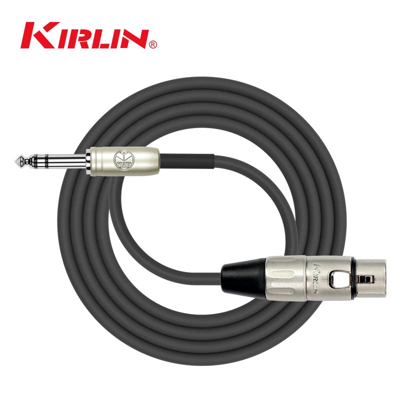 KIRLIN科林卡农转换线6.35三芯公转卡侬母话筒接音响麦克风音频线