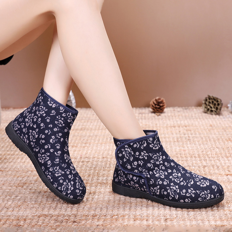 北京二棉鞋女加绒40-50岁短靴