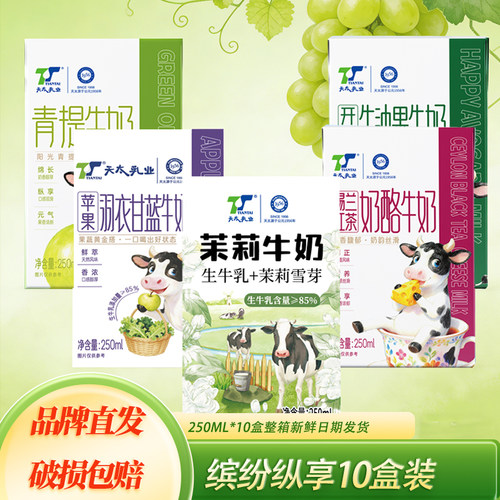 天太青提茉莉牛奶10盒混装