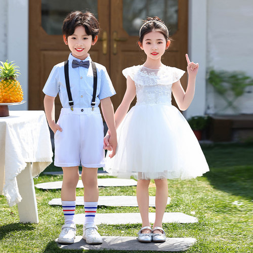 六一儿童合唱演出服幼儿园毕业礼服小学生班服蓬蓬纱裙表演服女童