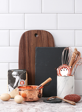 北欧样板间橱柜摆件紫铜器托盘