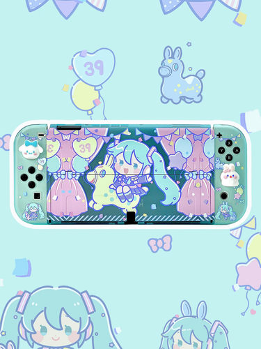 奇乐 switch保护套初音未来switcholed保护壳NS硬壳软手柄lite