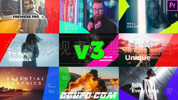 15-简洁文字标题动画Pr预设，Simple Mogrt Graphics Titles 效果