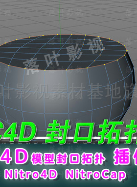 46 C4D模型封口拓扑插件 Nitro4D NitroCap v1.55 For R15-R20