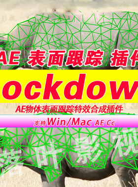 Ae物体表面跟踪特效合成插件Aescripts Lockdown插件包裹曲面跟踪