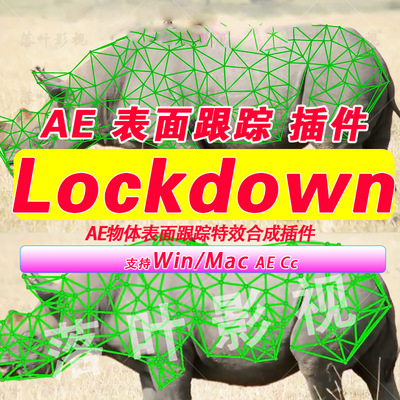 Ae物体表面跟踪特效合成插件Aescripts Lockdown插件包裹曲面跟踪