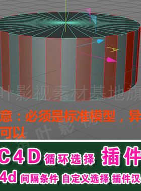 b19 C4D循环间隔选择SelectLoop Devert Advanced Loop Selectio