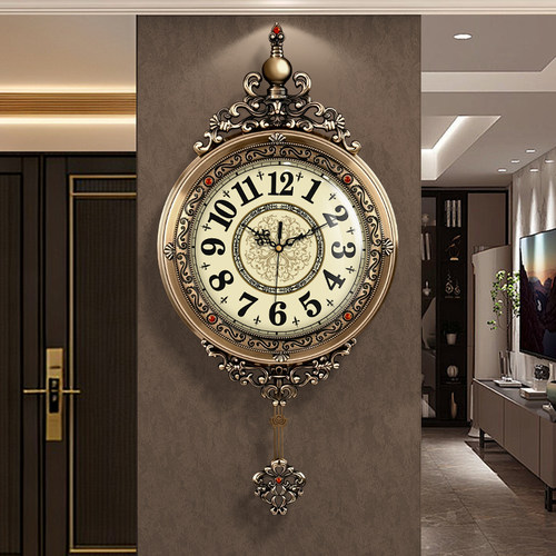 精致大气！欧式静音客厅家用挂钟
