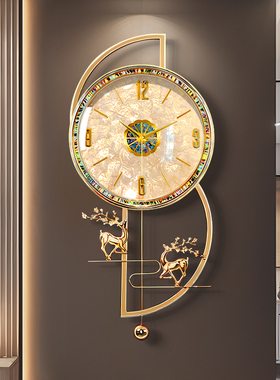 高端创意挂钟2026新款客厅高级感挂墙网红时钟表现代轻奢大气挂表