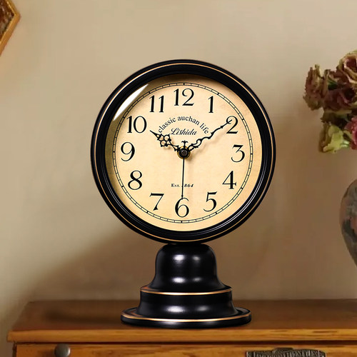 客厅创意桌面座钟美式家用复古