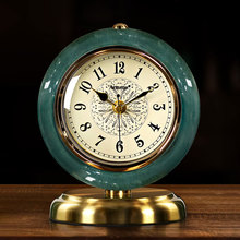 欧式复古座钟客厅2025新款轻奢高级钟表静音时钟台式桌面台钟摆件