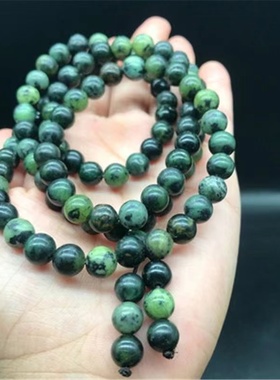 西藏药王石108颗佛珠项链手链 圆珠6-12mm药王石多圈手链项链