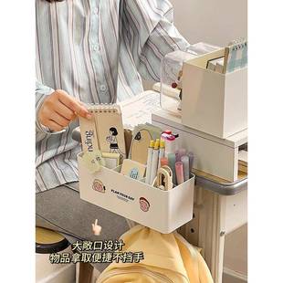 桌边侧边收纳盒悬挂笔筒挂夹式置物架学生教室课桌边神器书包挂钩