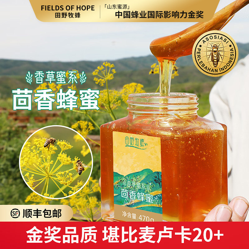 田野牧蜂茴香蜂蜜正宗稀有本草蜜