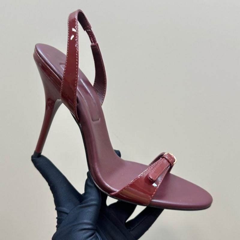 2025早春新款性感一字带金属带扣高细跟露趾凉鞋真皮侧空可甜女鞋,女鞋,一字带凉鞋,淘宝优惠券,粉丝福利购,淘宝优惠卷