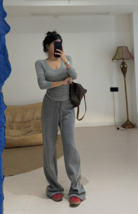 直筒加绒显瘦显直秋冬裤 复合绒天花板神裤 你伍老板娘