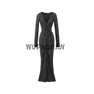 【你伍老板娘】“川西妹妹”坎肩挂脖吊带深v鱼尾裙两件套