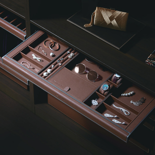 悍高葆碟BV系列高级灰饰物收纳盒时尚轻奢衣柜拉篮衣帽间收纳五金