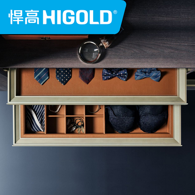悍高HIGOLD阿玛尼衣柜内衣收纳盒拉篮衣帽间伸缩收纳阻尼衣物篮