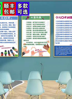 口才教室墙面装饰画演讲播音主持课程海报班级楼梯背景文化墙挂画