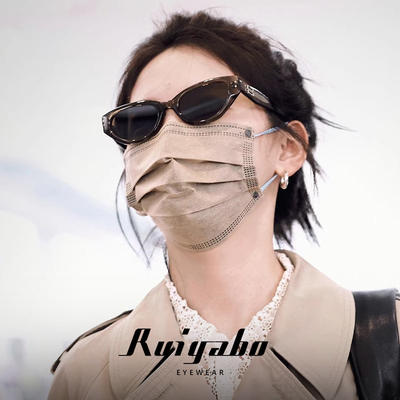 rococo章若楠同款墨镜女GM板材猫眼太阳镜新款高级感虞书欣杨超越