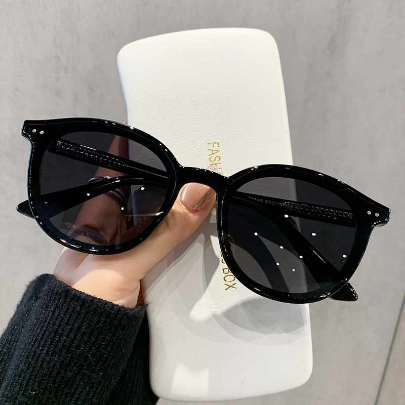 gm墨镜女士复古方圆脸方框偏光防紫外线潮太阳眼镜男大脸显瘦防晒